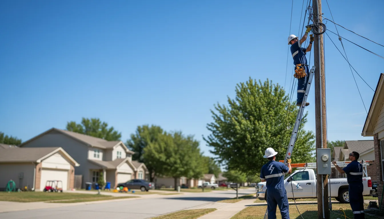 Residential electrician providing installation services in Somerset, TX